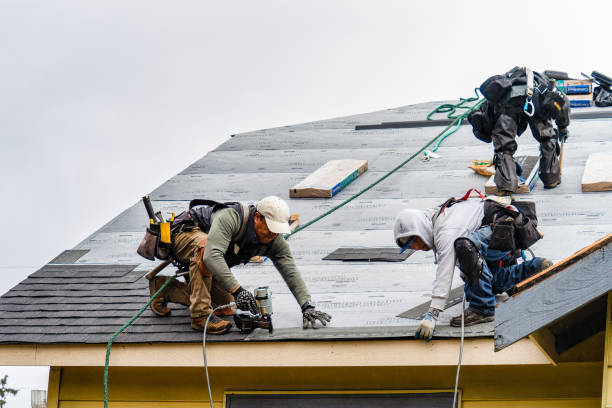 Professional Gutter Installation technician working in Bluffton, SC